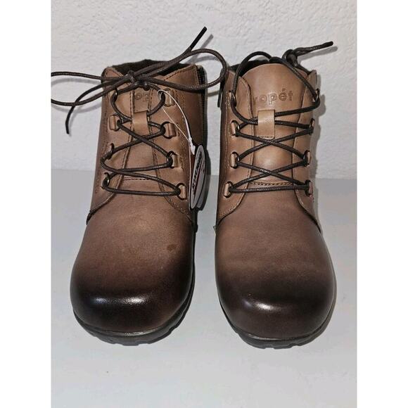 New! Propet Women's Delaney Leather Ankle Boots Brown Casual Boots Sz 7 $115 - Picture 3 of 11